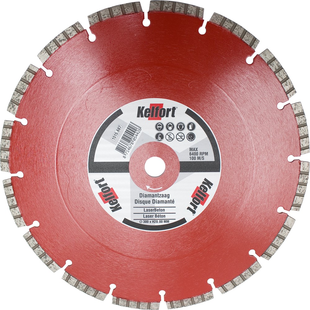 Kelfort Diamantzaag rood 300x20.0mm beton - 1515687